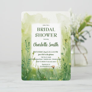 Cute Green Spring Flower Wildflower Bouquet  Save The Date