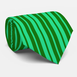 Cute Green Stylish Stripes Pattern Design Tie