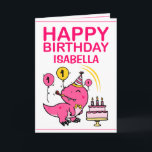 Cute Green T-Rex Dino Granddaughter 1st Birthday Card<br><div class="desc">Cute Green T-Rex Dino Granddaughter 1st Birthday, this design is for anyone looking for something nice for a little girl on her 1st birthday. If you're looking for 1st birthday invitations, especially for your granddaughter, this one is perfectly what you need. The design features a cute dinosaur wearing a bow...</div>