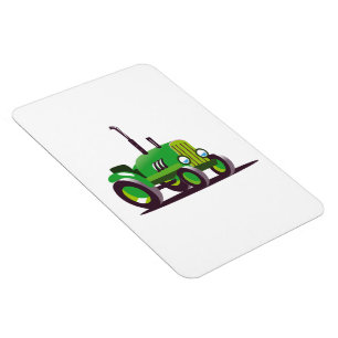 Cute Green Tractor Magnet