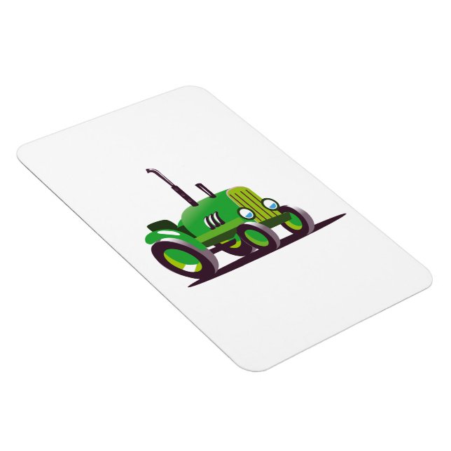 Cute Green Tractor Magnet (Right Side)