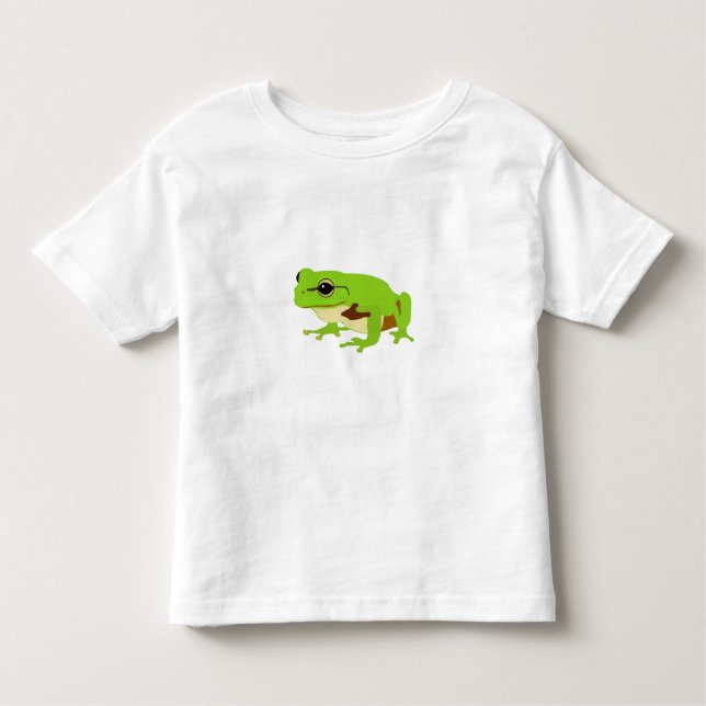Cute Green Tree Frog  Toddler T-Shirt (Front)