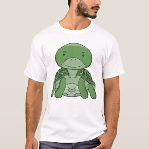 Cute Green Turtle Adorable Kawaii Sea Animal  T-Shirt