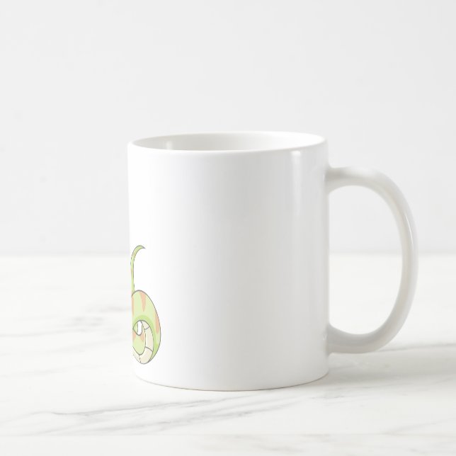 Cute Green Viper Snake Cartoon Shirt Coffee Mug (Right)