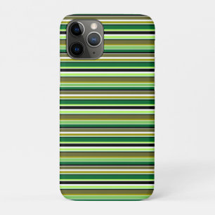 Cute green white stripes Case-Mate iPhone case