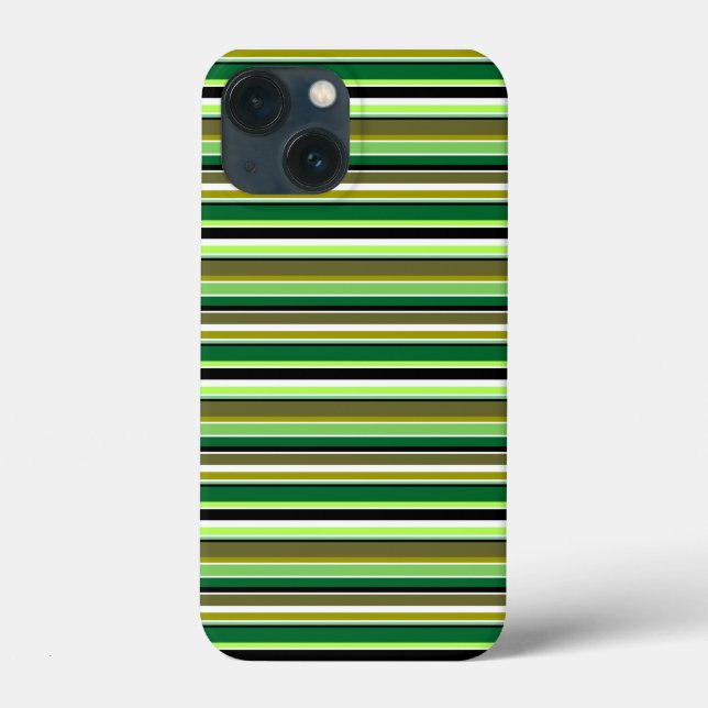 Cute green white stripes Case-Mate iPhone case (Back)