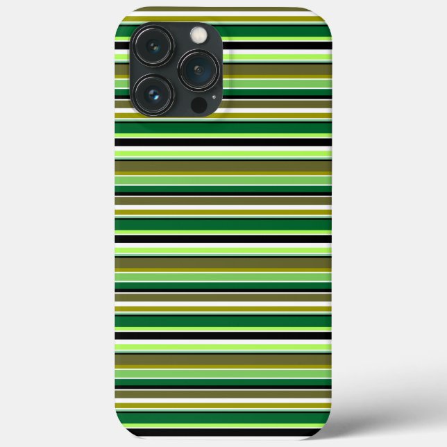 Cute green white stripes Case-Mate iPhone case (Back)