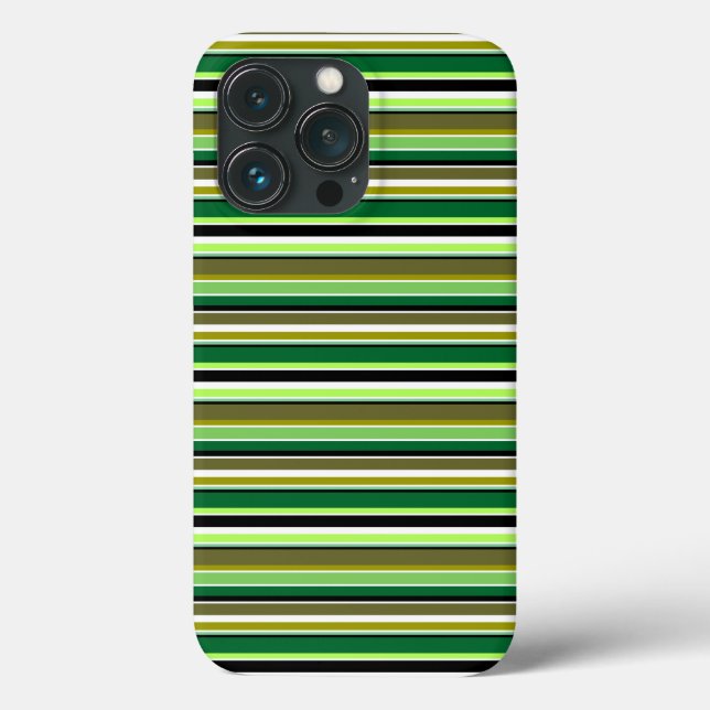 Cute green white stripes Case-Mate iPhone case (Back)
