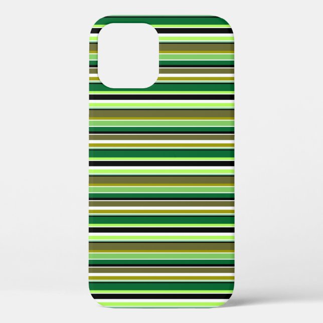 Cute green white stripes Case-Mate iPhone case (Back)