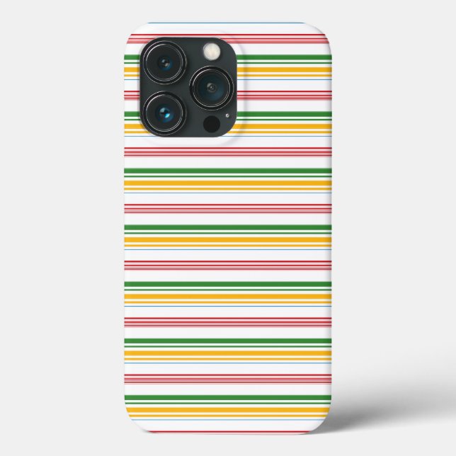 Cute green yellow stripes Case-Mate iPhone case (Back)