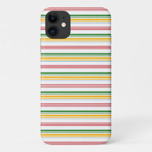 Cute green yellow stripes Case-Mate iPhone case