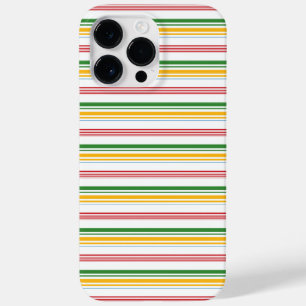 Cute green yellow stripes Case-Mate iPhone 14 pro max case