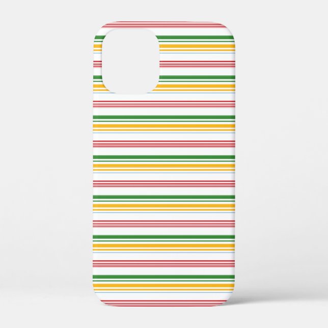 Cute green yellow stripes Case-Mate iPhone case (Back)