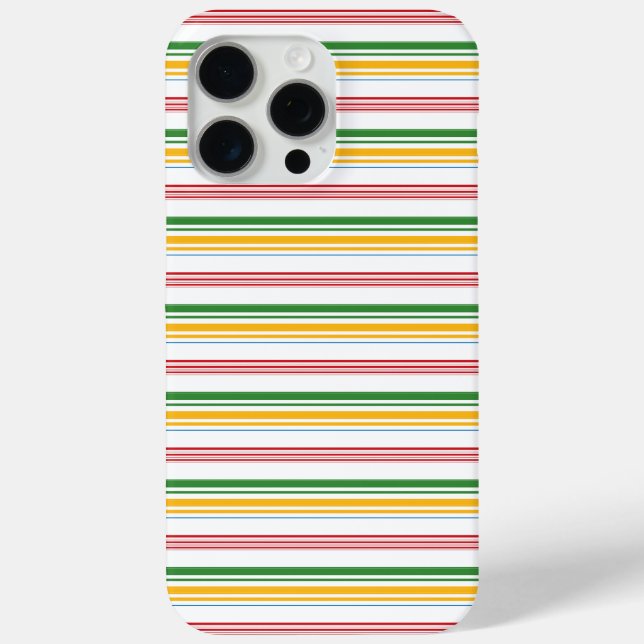 Cute green yellow stripes Case-Mate iPhone case (Back)