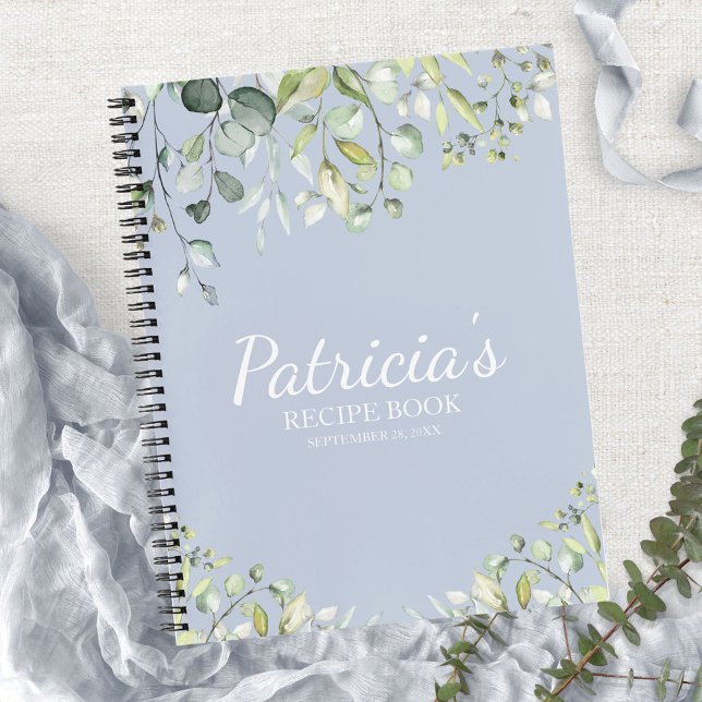 Cute Greenery Eucalyptus Bridal Shower Recipe Book (Creator Uploaded)