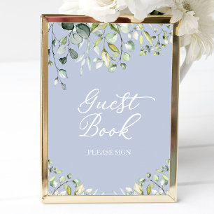 Cute Greenery Eucalyptus Guest Book Sign