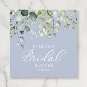 Cute Greenery Eucalyptus Watercolor Bridal Shower  Favour Tags