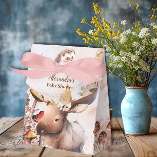 Cute Greenery Forest Animals Woodland Baby Shower Favour Box