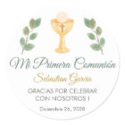Cute Greenery Leaves in Spanish First Communion