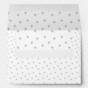 Cute Greenery Watercolor Modern Simple Baby Shower Envelope