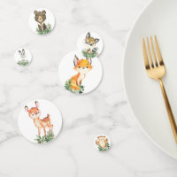 Cute Greenery Woodland Animals Baby Boy Birthday