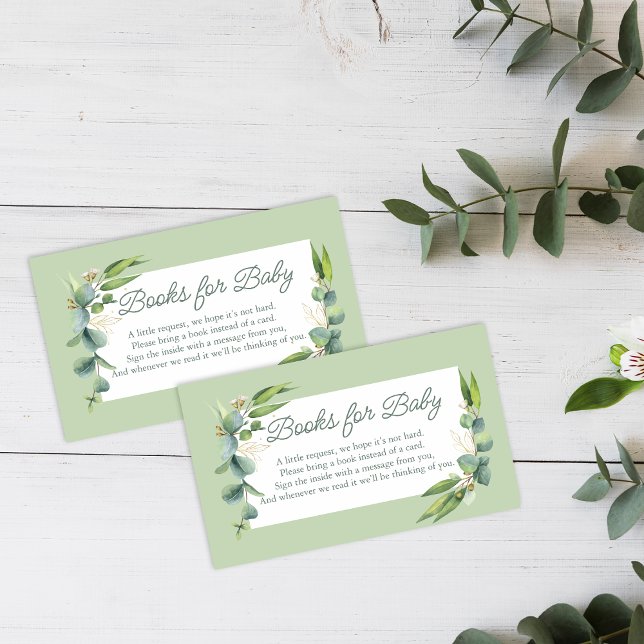 Cute Greenery Woodland Animals Books for Baby  Enclosure Card (Creator Uploaded)