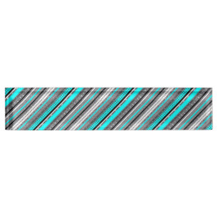 Cute grey aqua aztec patterns nameplate