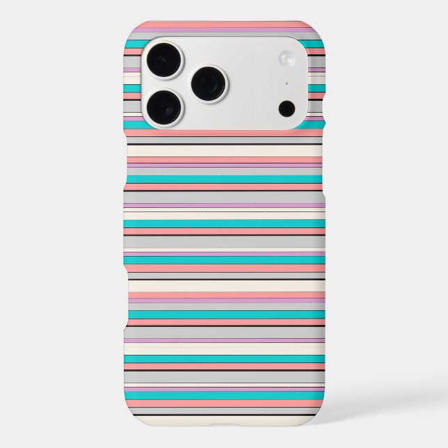 Cute grey aqua stripes (Back)