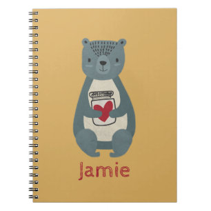 Cute Grey Bear Notebook