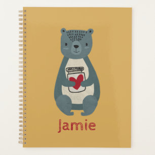Cute Grey Bear Planner