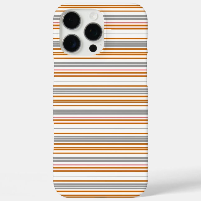 Cute grey brown stripes Case-Mate iPhone case (Back)
