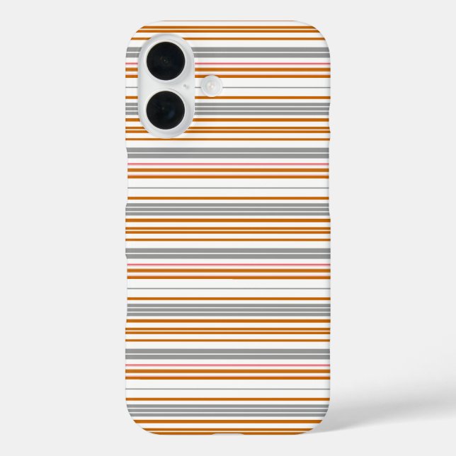 Cute grey brown stripes Case-Mate iPhone case (Back)