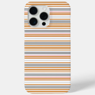 Cute grey brown stripes iPhone 15 pro max case