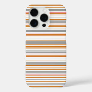 Cute grey brown stripes iPhone 16 pro case