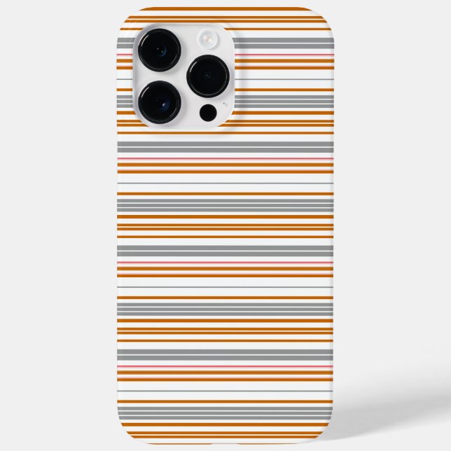 Cute grey brown stripes Case-Mate iPhone case (Back)