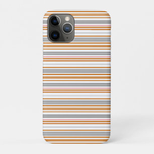 Cute grey brown stripes Case-Mate iPhone case