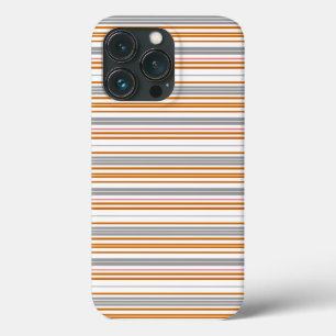 Cute grey brown stripes iPhone 13 pro case