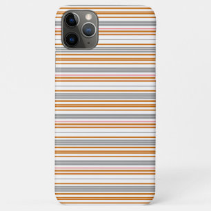 Cute grey brown stripes Case-Mate iPhone case
