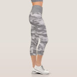 Cute Grey Camouflage Camo Capri Leggings<br><div class="desc">Cute Grey Camouflage Camo Capri Leggings</div>