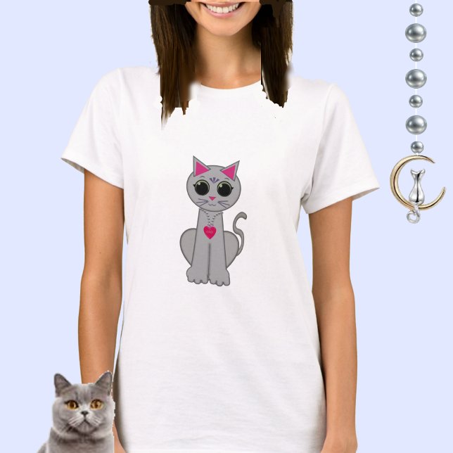 Cute grey cat T-Shirt (Creator Uploaded)