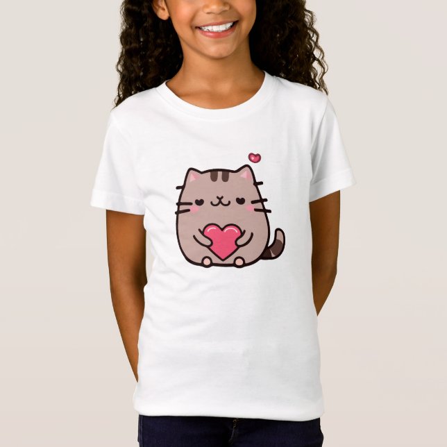 cute grey cat T-Shirt (Front)