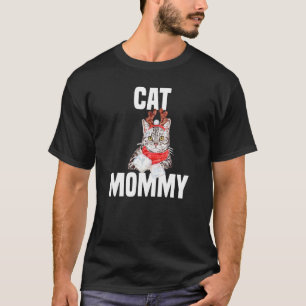 Cute grey cat with reindeer costume cat mummy T-Shirt