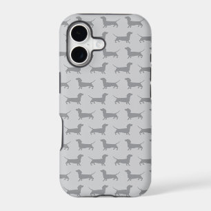 Cute Grey dachshund Dog Pattern iPhone 5 Case