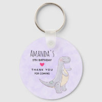 Cute Grey Dinosaur Toy Watercolor Birthday