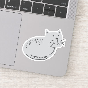 Cute Grey Doodle Cat