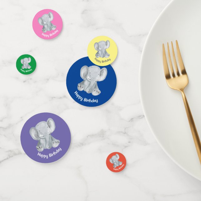 Cute Grey Elephant Table Confetti (Group)