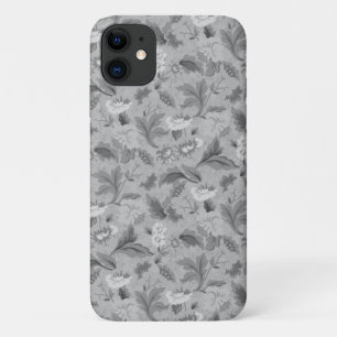 Cute grey floral pattern Case-Mate iPhone case