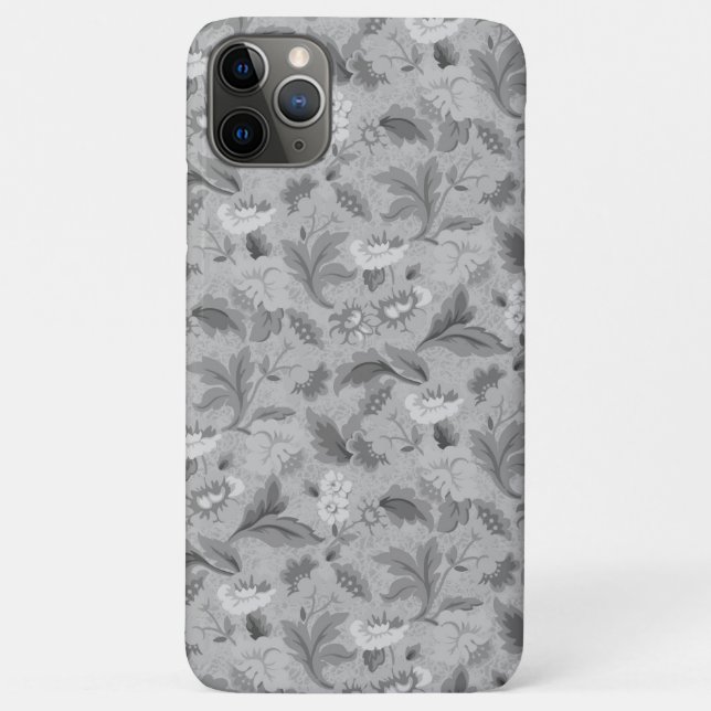 Cute grey floral pattern Case-Mate iPhone case (Back)