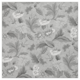 Cute grey floral pattern fabric