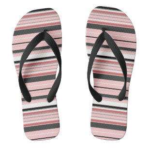 Cute grey pink stripes jandals